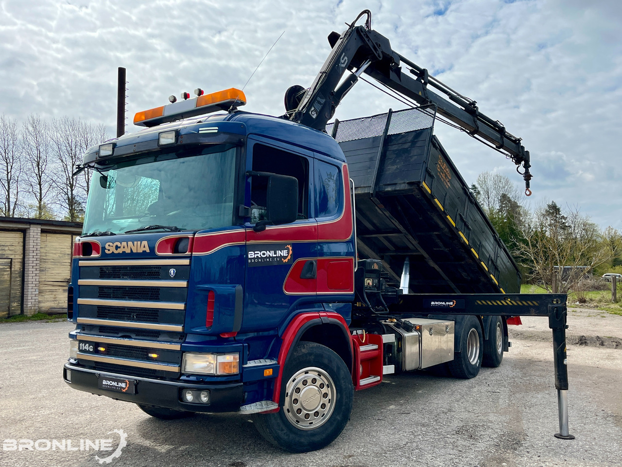 2002 SCANIA R114 6X2*4 Tipper+HIAB 166-e5 crane - Самосвал, Автоманипулятор: фото 1 2002 SCANIA R114 6X2*4 Tipper+HIAB 166-e5 crane - Самосвал, Автоманипулятор: фото 1