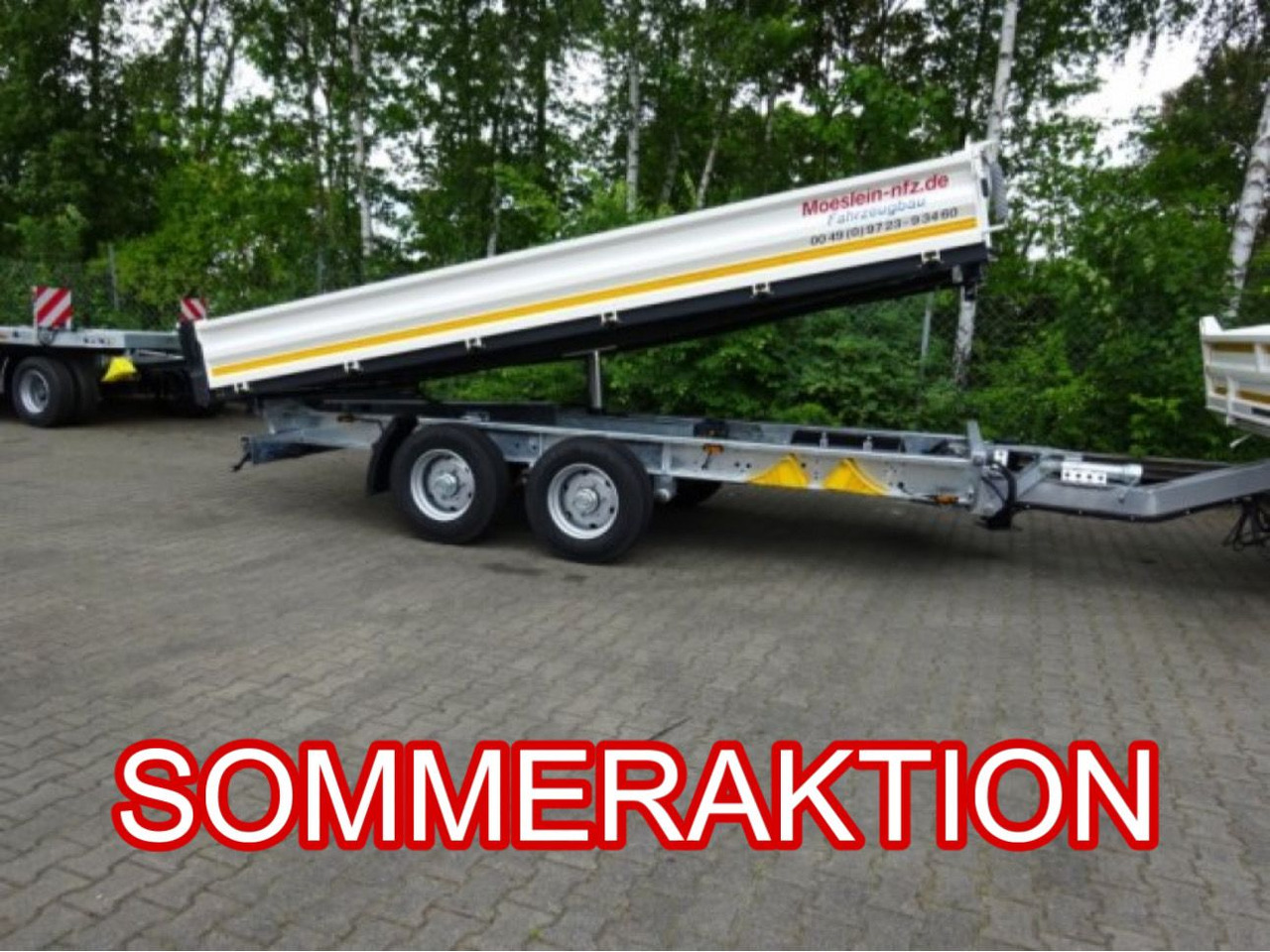 Möslein TTD11 weiß neuer Tandem 3- Seitenkipper Tieflader-- Neufahrzeug -- - Самосвальный прицеп: фото 1 Möslein TTD11 weiß neuer Tandem 3- Seitenkipper Tieflader-- Neufahrzeug -- - Самосвальный прицеп: фото 1