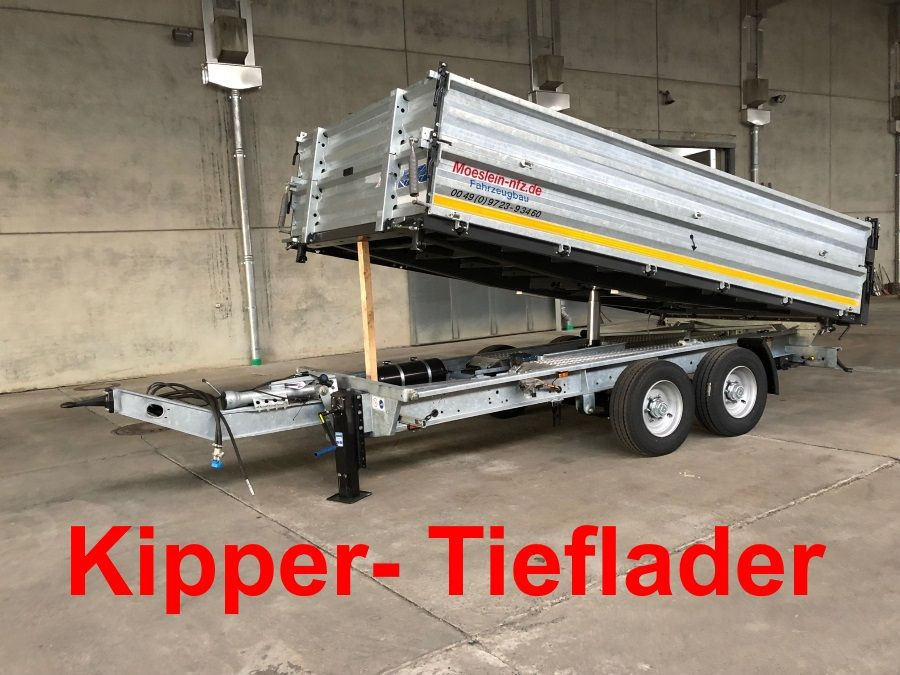 Möslein TTD13- BA Verzinkt 13 t Tandem Kipper Tiefladermit Bordwand- Aufsatz-- Neufahrzeug -- - Самосвальный прицеп: фото 1 Möslein TTD13- BA Verzinkt 13 t Tandem Kipper Tiefladermit Bordwand- Aufsatz-- Neufahrzeug -- - Самосвальный прицеп: фото 1