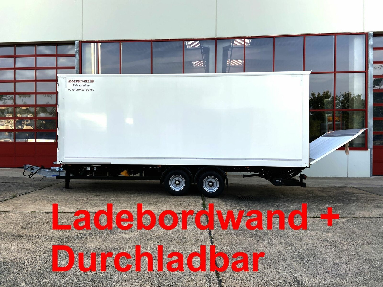 Möslein Tandem Koffer, Ladebordwand 1,5 t + Durchladbar - Прицеп-фургон: фото 1 Möslein Tandem Koffer, Ladebordwand 1,5 t + Durchladbar - Прицеп-фургон: фото 1