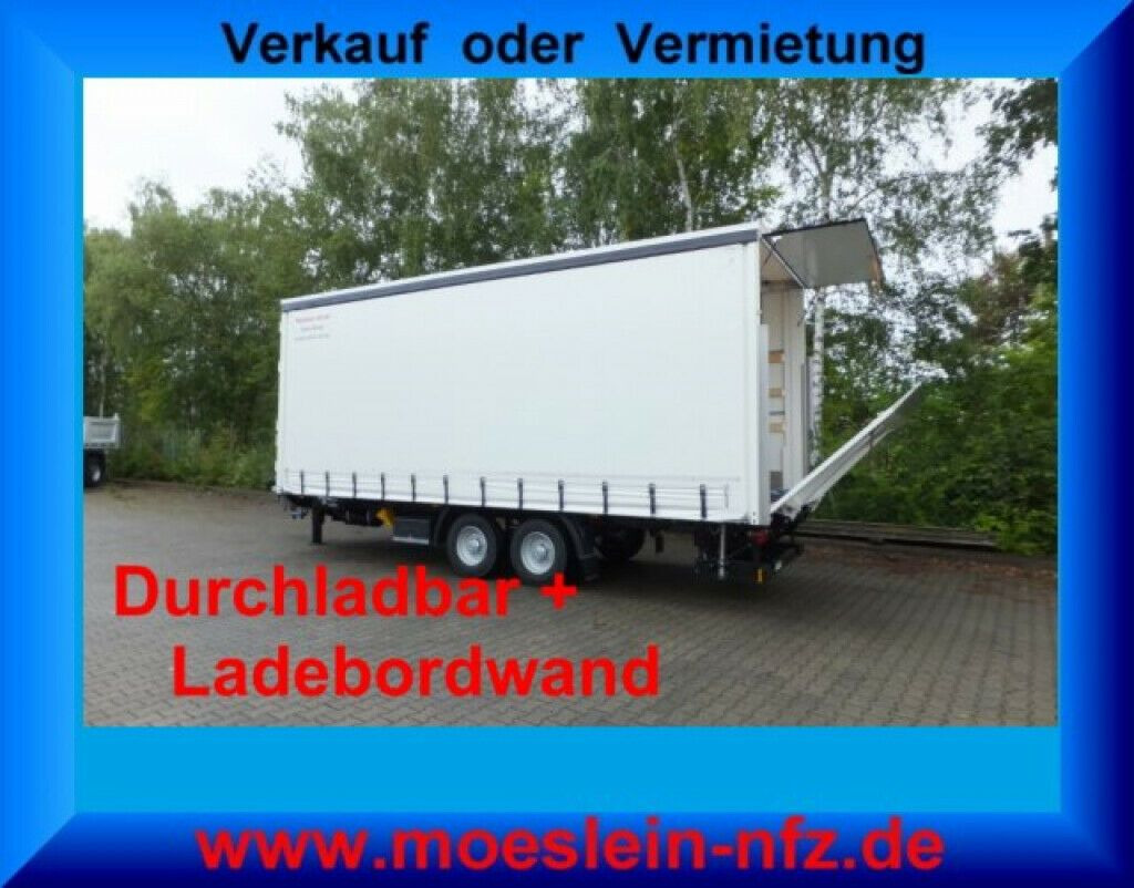 Möslein neuer Planenanhänger, Ladebordwand + Durchladba - Тентованный прицеп: фото 1 Möslein neuer Planenanhänger, Ladebordwand + Durchladba - Тентованный прицеп: фото 1