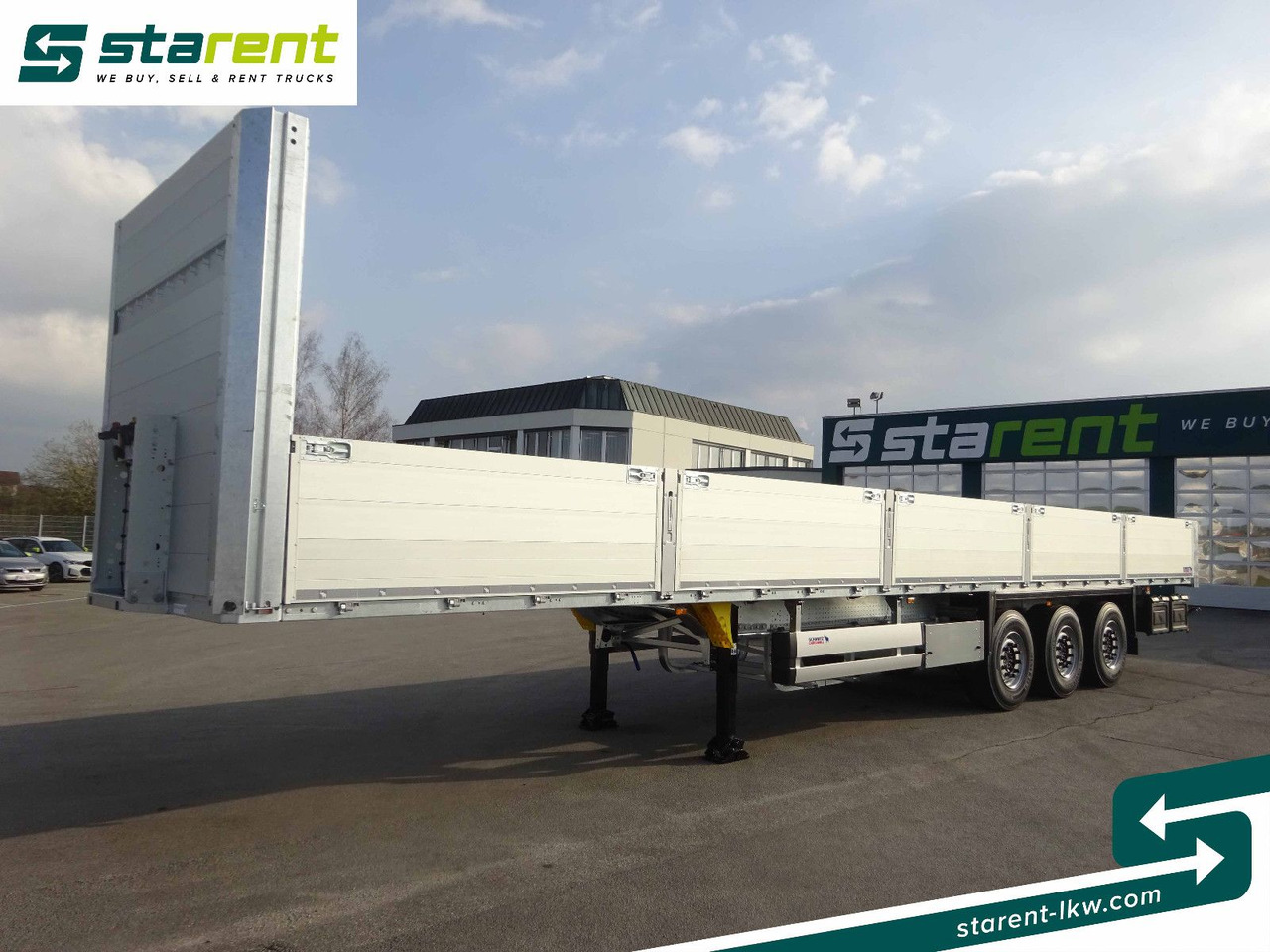 Schmitz Cargobull Baustofftrailer, Liftachse, 80cm Bordwände - Полуприцеп бортовой/ Платформа: фото 1 Schmitz Cargobull Baustofftrailer, Liftachse, 80cm Bordwände - Полуприцеп бортовой/ Платформа: фото 1