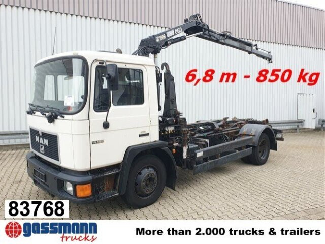 MAN 14.152 F 4x2 BB mit Kran Hiab 060-2 - Крюковой мультилифт, Автоманипулятор: фото 1 MAN 14.152 F 4x2 BB mit Kran Hiab 060-2 - Крюковой мультилифт, Автоманипулятор: фото 1