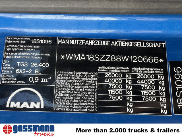 MAN TGA 26.400 6x2-4 BL, A1, Lenk-/Liftachse, ADR, - Грузовик-цистерна: фото 4 MAN TGA 26.400 6x2-4 BL, A1, Lenk-/Liftachse, ADR, - Грузовик-цистерна: фото 4