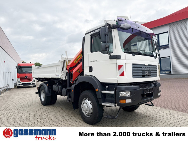 Самосвал, Автоманипулятор MAN TGM 18.240 4x4 BB mit Kran Palfinger PK9501: фото 10