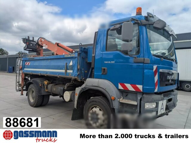 MAN TGM 18.290 4X4 BB, EEV, Heckkran Atlas AK - Самосвал, Автоманипулятор: фото 1 MAN TGM 18.290 4X4 BB, EEV, Heckkran Atlas AK - Самосвал, Автоманипулятор: фото 1