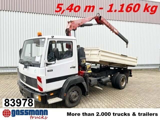 Mercedes-Benz 811 K 4x2 mit Kran Fassi F65A.21 (BJ.2009) - Самосвал, Автоманипулятор: фото 1 Mercedes-Benz 811 K 4x2 mit Kran Fassi F65A.21 (BJ.2009) - Самосвал, Автоманипулятор: фото 1