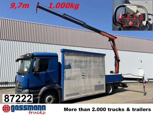 Mercedes-Benz Antos 1836 L 4x2, Glastransporter, Heckkran - Грузовик бортовой/ Платформа, Автоманипулятор: фото 1 Mercedes-Benz Antos 1836 L 4x2, Glastransporter, Heckkran - Грузовик бортовой/ Платформа, Автоманипулятор: фото 1