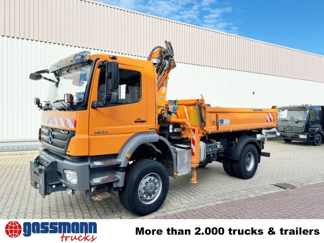Самосвал, Автоманипулятор Mercedes-Benz Axor 1833 AK 4x4, Winterdienstausstattung, Kran: фото 8