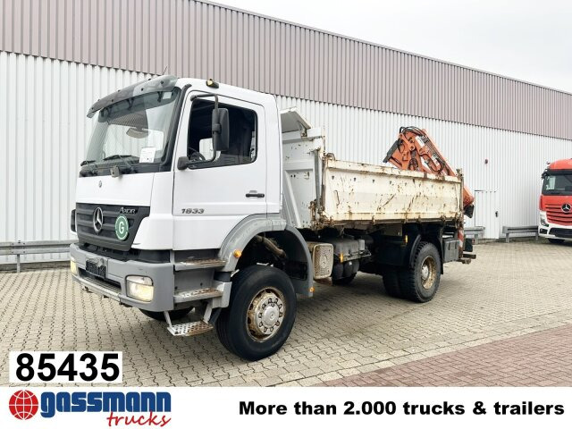 Mercedes-Benz Axor 1833 AK 4x4 mit Heckkran Atlas 105.2-A2L - Самосвал, Автоманипулятор: фото 1 Mercedes-Benz Axor 1833 AK 4x4 mit Heckkran Atlas 105.2-A2L - Самосвал, Автоманипулятор: фото 1