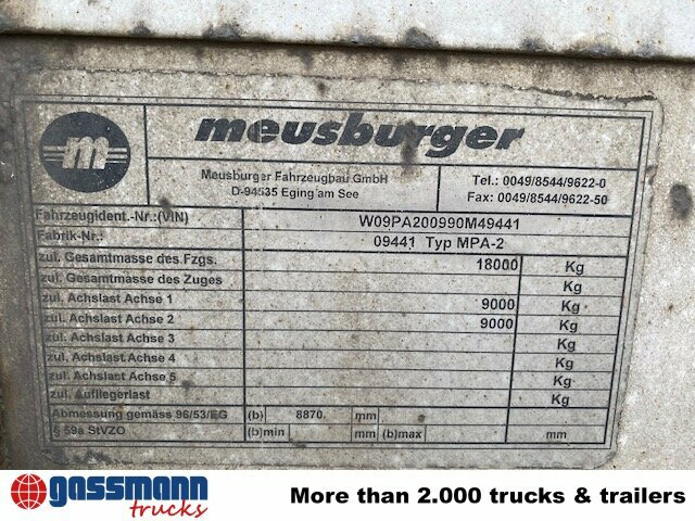 Meusburger MPA-2, Stapleraufnahme - Прицеп бортовой/ Платформа: фото 4 Meusburger MPA-2, Stapleraufnahme - Прицеп бортовой/ Платформа: фото 4
