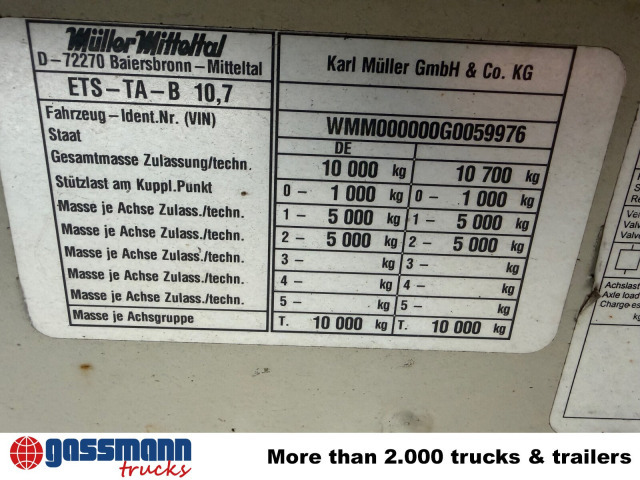 Müller-Mitteltal ETS-TA-B 10,7 - Низкорамный прицеп: фото 3 Müller-Mitteltal ETS-TA-B 10,7 - Низкорамный прицеп: фото 3