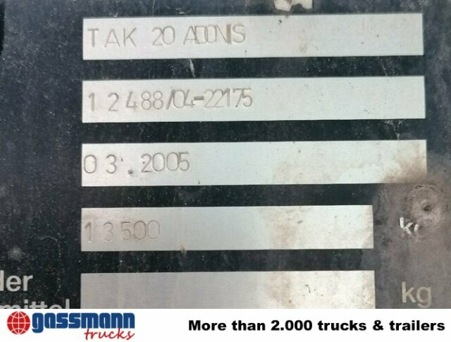 Система портальной погрузки/ Мультилифт TAK 20 ADONIS, Tele-Absetzanlage, Wechselaufbau: фото 9 Система портальной погрузки/ Мультилифт TAK 20 ADONIS, Tele-Absetzanlage, Wechselaufbau: фото 9