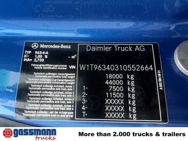 Mercedes-Benz Actros 1843 LS 4x4 HAD, HydroDrive, MirrorCam, - Тягач: фото 4 Mercedes-Benz Actros 1843 LS 4x4 HAD, HydroDrive, MirrorCam, - Тягач: фото 4