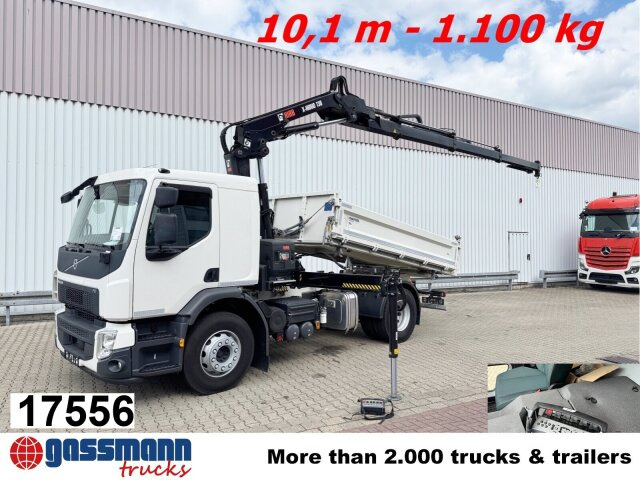 Volvo FE 320 4x2 mit Kran Hiab X-Hiduo 138 ES-3, Funk - Самосвал, Автоманипулятор: фото 1 Volvo FE 320 4x2 mit Kran Hiab X-Hiduo 138 ES-3, Funk - Самосвал, Автоманипулятор: фото 1