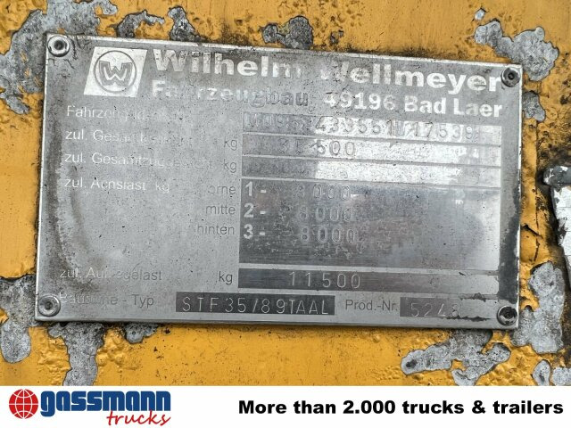 Wellmeyer, STF 35/89 TA AL, ca. 25 cbm, ALU, - Полуприцеп-цистерна: фото 3 Wellmeyer, STF 35/89 TA AL, ca. 25 cbm, ALU, - Полуприцеп-цистерна: фото 3