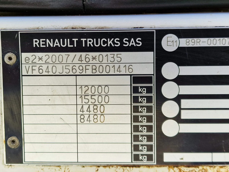 Грузовик с закрытым кузовом Renault D 12.250 4x2 - Box - Loadlift 1.500 KG - A/C - Euro 6 - Automatic - Camera system: фото 20