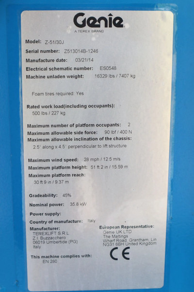 Genie Z51/J | 17.6 METER | GOOD CONDITION в лизинг Genie Z51/J | 17.6 METER | GOOD CONDITION: фото 13 Genie Z51/J | 17.6 METER | GOOD CONDITION в лизинг Genie Z51/J | 17.6 METER | GOOD CONDITION: фото 13