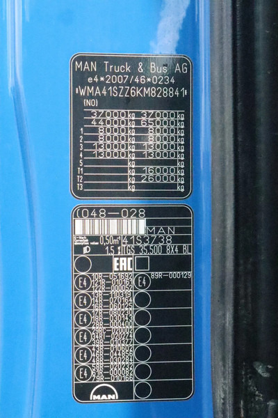 Самосвал MAN TGS 35.500 | 8X4 | BIG AXLES | RETARDER | EURO 6: фото 20