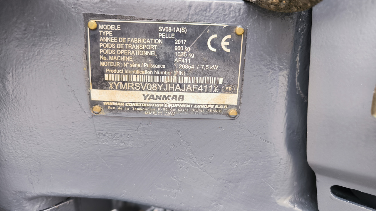 Мини-экскаватор YANMAR SV 08 – 1A(S): фото 8