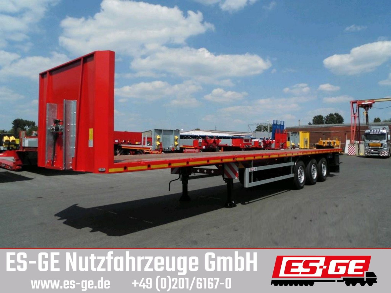 ES-GE 3-Achs Sattelanhänger - Rungen + CV - Полуприцеп бортовой/ Платформа: фото 1 ES-GE 3-Achs Sattelanhänger - Rungen + CV - Полуприцеп бортовой/ Платформа: фото 1