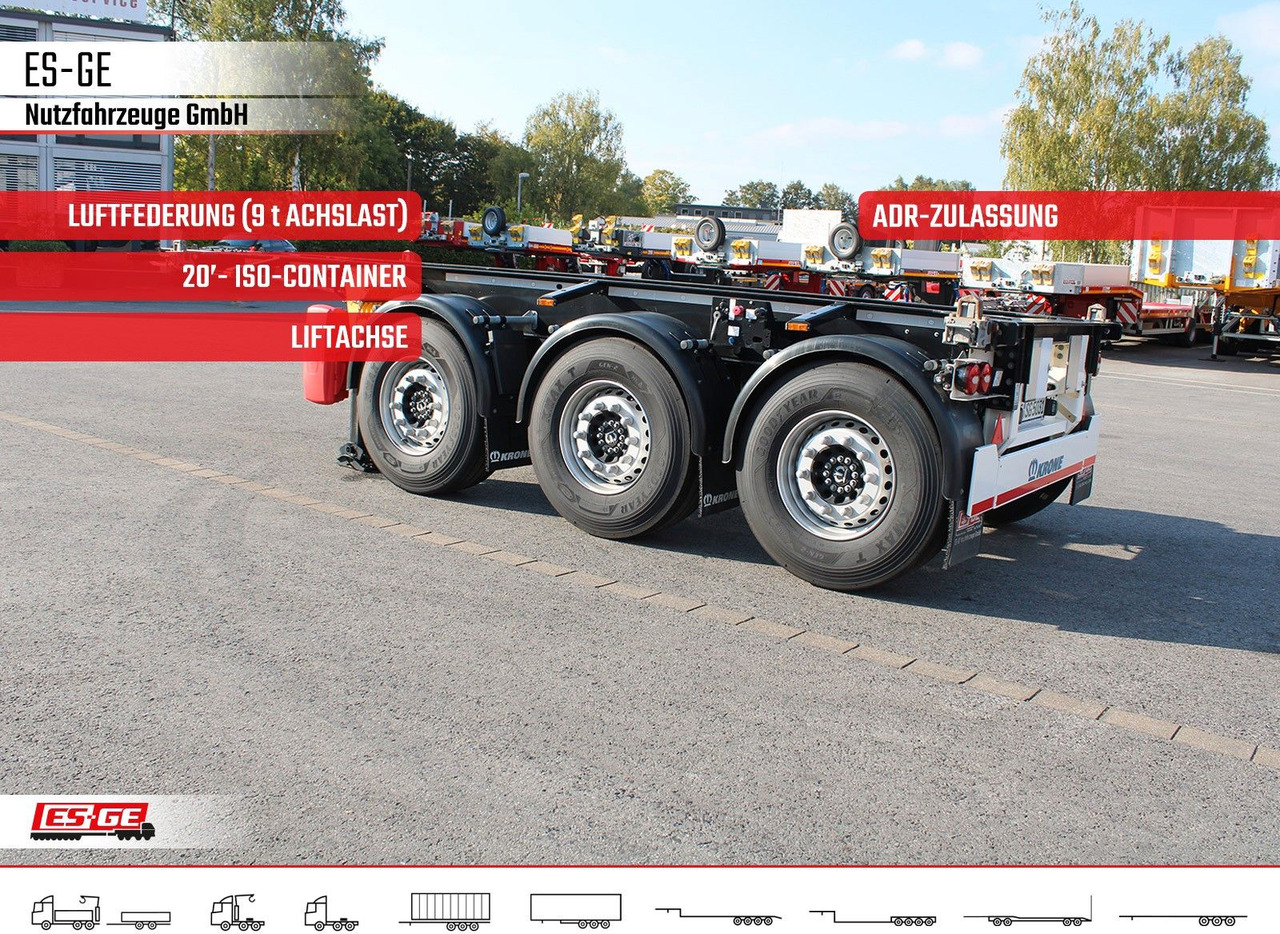 Krone Box Liner 3-Achs-Containerchassis 20' - Полуприцеп-контейнеровоз/ Сменный кузов: фото 1 Krone Box Liner 3-Achs-Containerchassis 20' - Полуприцеп-контейнеровоз/ Сменный кузов: фото 1