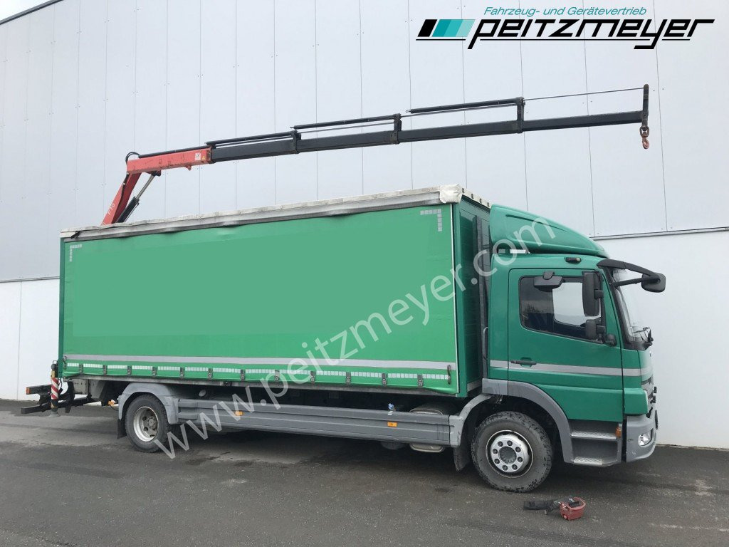Тентованный грузовик, Автоманипулятор MERCEDES-BENZ Atego 1224 L Pritsche m. Heckkran Funk 4 x hydraulisch: фото 8