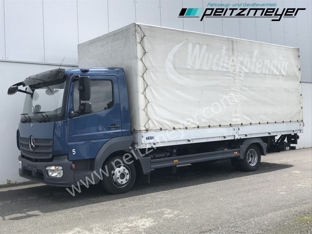 MERCEDES-BENZ Atego 818 L Pritsche+LBW, Klima, 2 x AHK - Тентованный грузовик: фото 1 MERCEDES-BENZ Atego 818 L Pritsche+LBW, Klima, 2 x AHK - Тентованный грузовик: фото 1