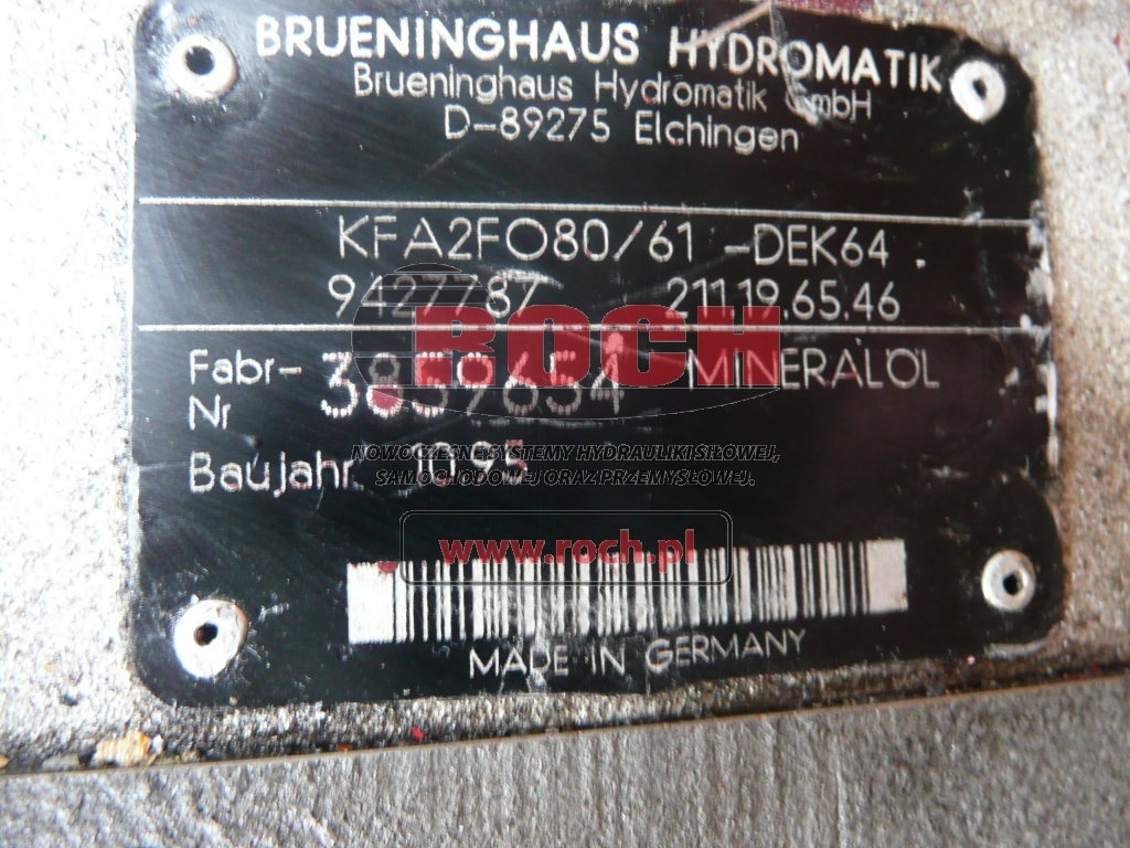 BRUENINGHAUS HYDROMATIK KFA2F080/61-DEK64 9427787 211.19.65.46 - Гидравлический насос: фото 2 BRUENINGHAUS HYDROMATIK KFA2F080/61-DEK64 9427787 211.19.65.46 - Гидравлический насос: фото 2