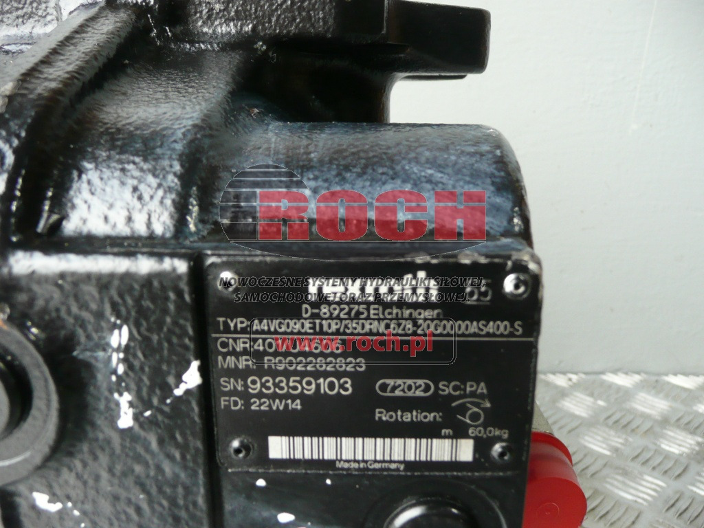 REXROTH A4VGO90ET10P/35DRNC6Z8-20G0000AS400-S CNR: 401/U4606 - Гидравлический насос: фото 1 REXROTH A4VGO90ET10P/35DRNC6Z8-20G0000AS400-S CNR: 401/U4606 - Гидравлический насос: фото 1