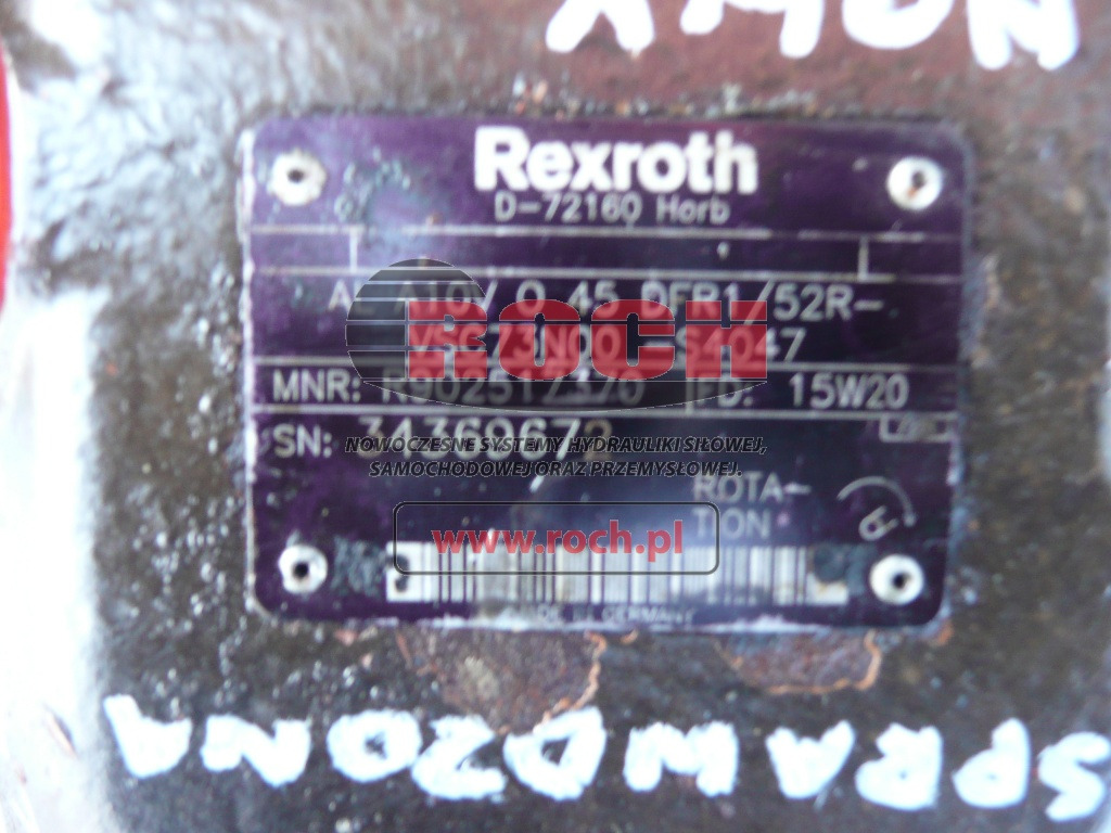 REXROTH AL A10VO45DFR1/52R-VSC73N00-54047 - Гидравлический насос: фото 2 REXROTH AL A10VO45DFR1/52R-VSC73N00-54047 - Гидравлический насос: фото 2