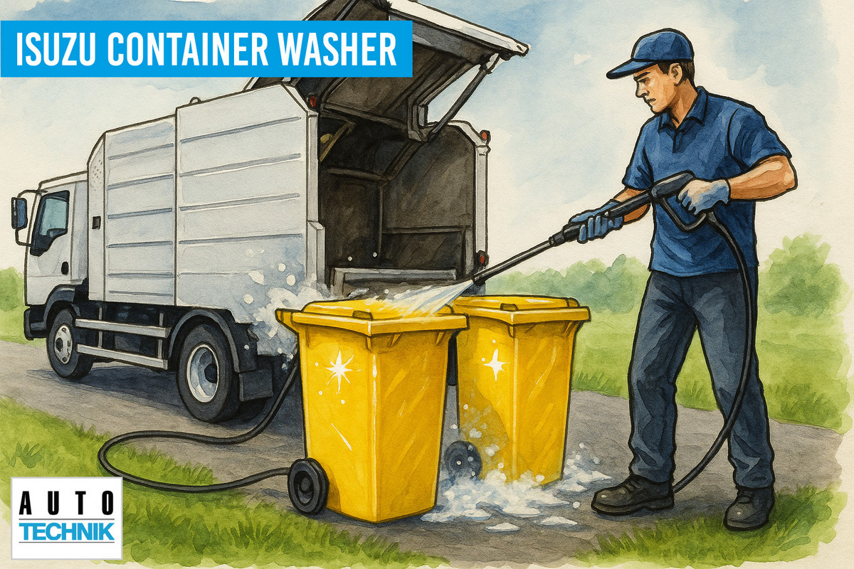 Isuzu NQR75 Container washer laveuse lavacassonetti myjka - Мусоровоз: фото 1 Isuzu NQR75 Container washer laveuse lavacassonetti myjka - Мусоровоз: фото 1