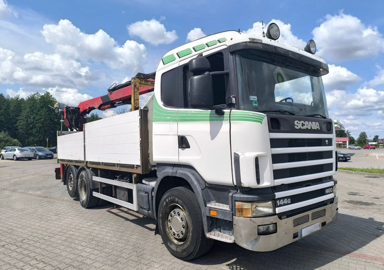 SCANIA 144.460 - Грузовик бортовой/ Платформа, Автоманипулятор: фото 1 SCANIA 144.460 - Грузовик бортовой/ Платформа, Автоманипулятор: фото 1