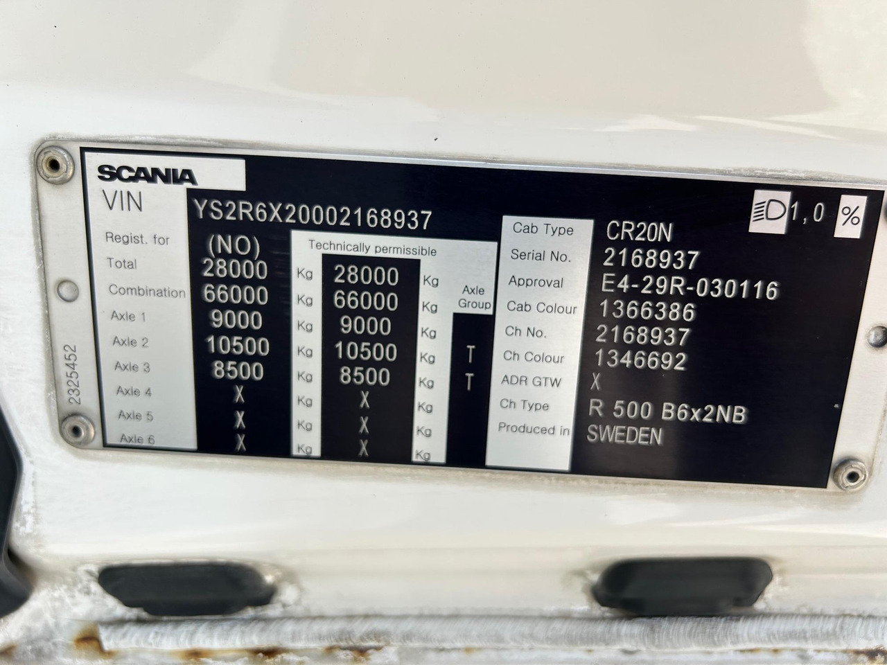 Грузовик-шасси SCANIA R500: фото 24