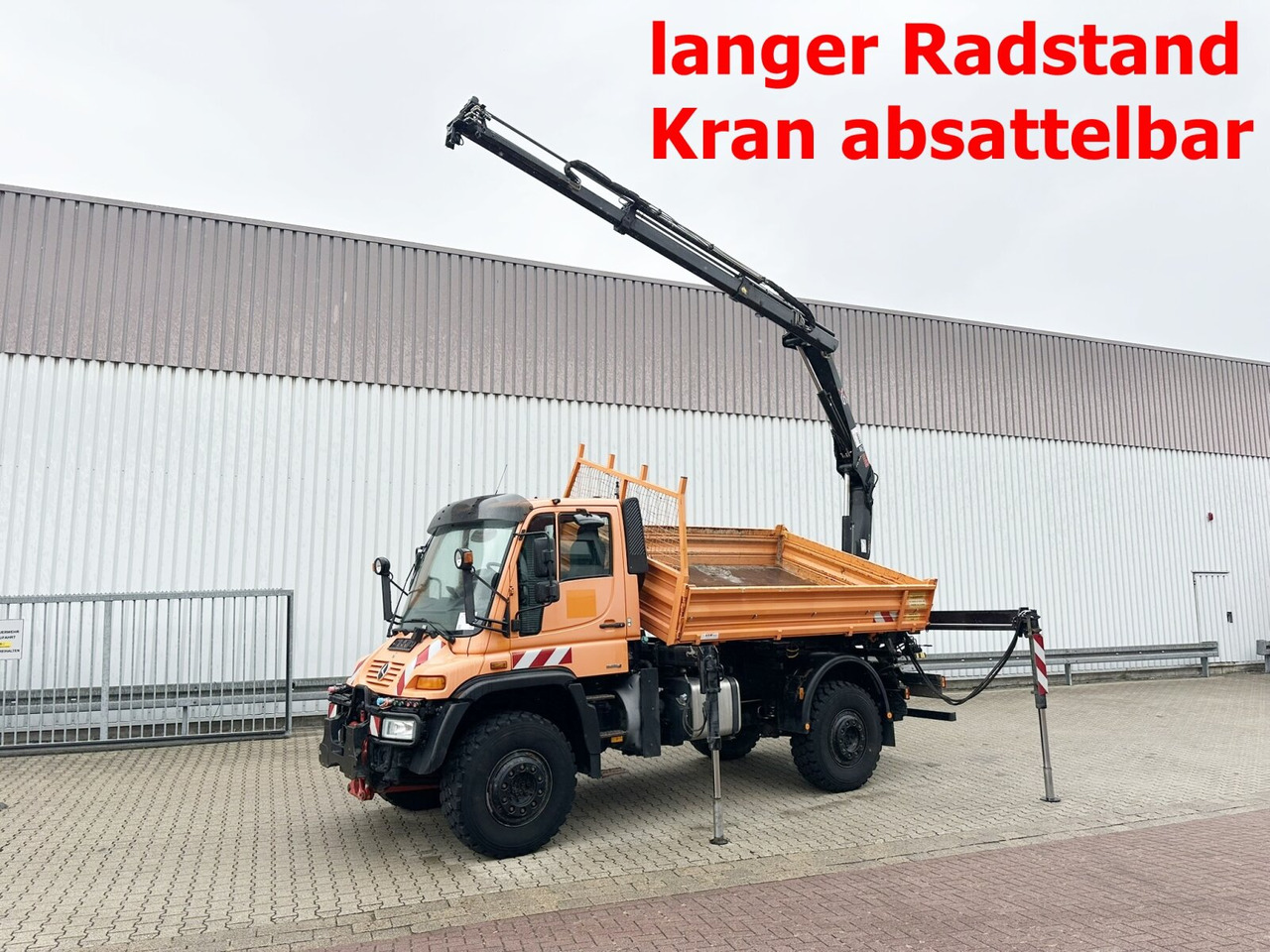 Unimog U500 4x4 U500 4x4 405/40 mit Heckkran Hiab 077-1 HiDuo, absattelbar, Funk - Фургон: фото 1 Unimog U500 4x4 U500 4x4 405/40 mit Heckkran Hiab 077-1 HiDuo, absattelbar, Funk - Фургон: фото 1
