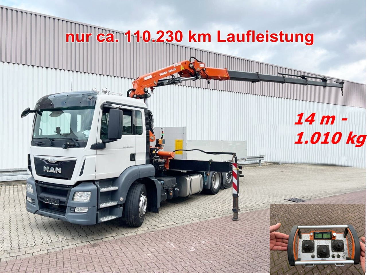 MAN TGS 26.360/400 6x2-4 BL TGS 26.360/400 6x2-4 BL, Lenk-/Lift, Kran Atlas AK 206.3E A5, Funk - Автоманипулятор, Грузовик бортовой/ Платформа: фото 1 MAN TGS 26.360/400 6x2-4 BL TGS 26.360/400 6x2-4 BL, Lenk-/Lift, Kran Atlas AK 206.3E A5, Funk - Автоманипулятор, Грузовик бортовой/ Платформа: фото 1
