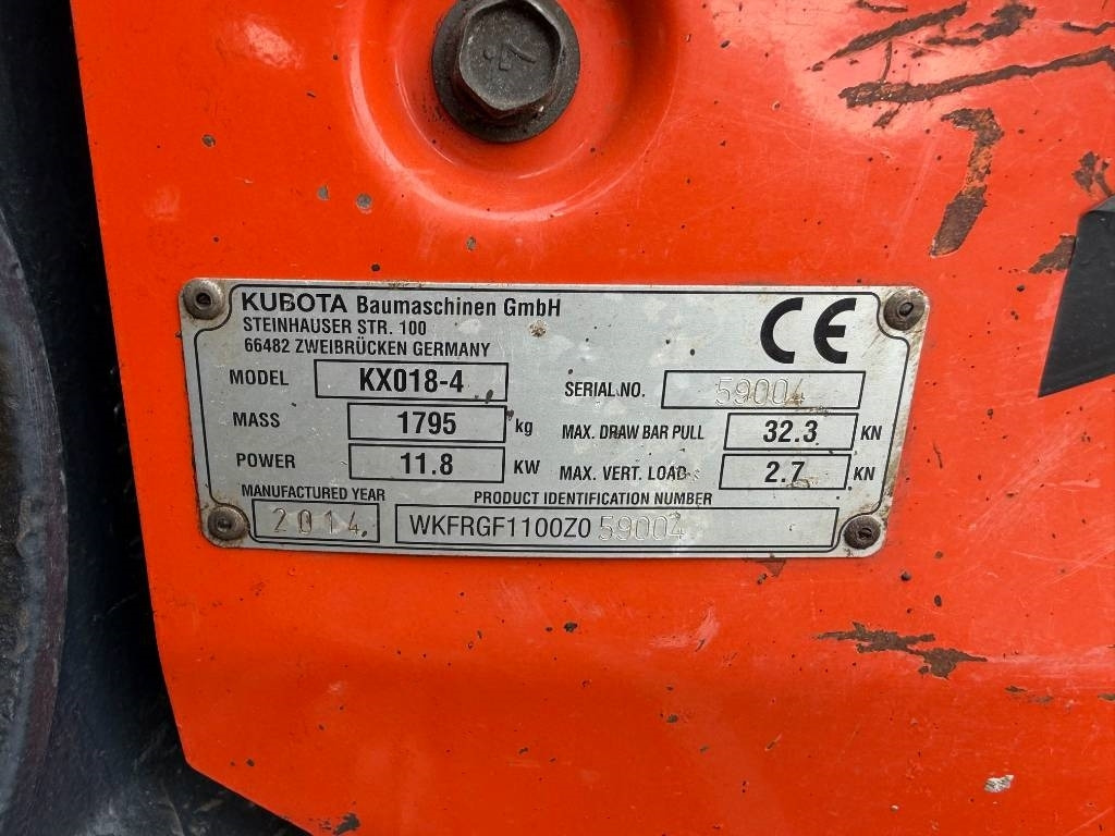 Мини-экскаватор Kubota KX 018-4: фото 9