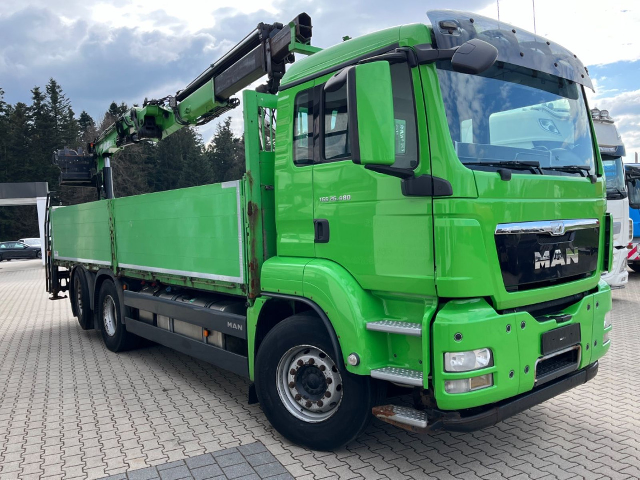 Грузовик бортовой/ Платформа, Автоманипулятор MAN TGS 25.440 Baustoff Pritsche mit Atlas 165.2VE: фото 8