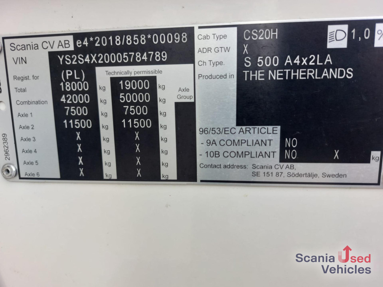 SCANIA S 500 A4x2LA Highline 4-Balg Luftfederung LEDER - Тягач: фото 5 SCANIA S 500 A4x2LA Highline 4-Balg Luftfederung LEDER - Тягач: фото 5