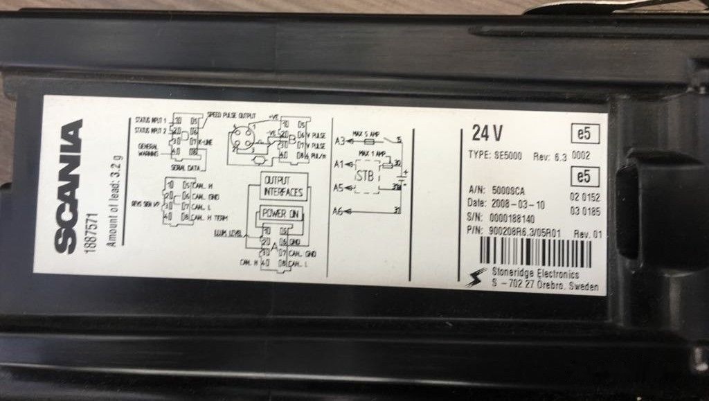 Scania REV 6.3 Scania - Тахограф для Грузовиков: фото 2 Scania REV 6.3 Scania - Тахограф для Грузовиков: фото 2