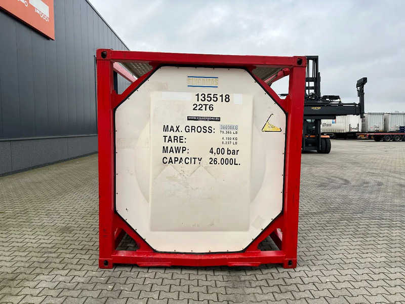 SINGAMAS 20FT ISO, 26.000L/1-COMP/3 BAFFELS/3 manholes, 5Y inspection: 06/2027 - Резервуар для хранения: фото 5 SINGAMAS 20FT ISO, 26.000L/1-COMP/3 BAFFELS/3 manholes, 5Y inspection: 06/2027 - Резервуар для хранения: фото 5