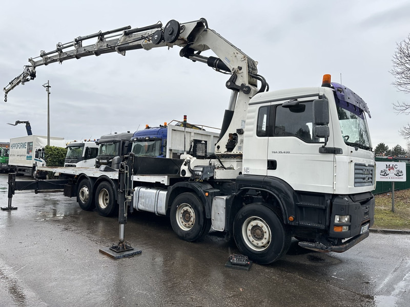 MAN TGA 35.430 8x2 + CRANE HIAB 700 E-6 + JIB 165X-3 - RETARDER - PLATFORM 6m70~8m50 EXTENDABLE - MANUAL GEARBOX ZF - LIFT + STEERING AXLE - Автоманипулятор: фото 1 MAN TGA 35.430 8x2 + CRANE HIAB 700 E-6 + JIB 165X-3 - RETARDER - PLATFORM 6m70~8m50 EXTENDABLE - MANUAL GEARBOX ZF - LIFT + STEERING AXLE - Автоманипулятор: фото 1