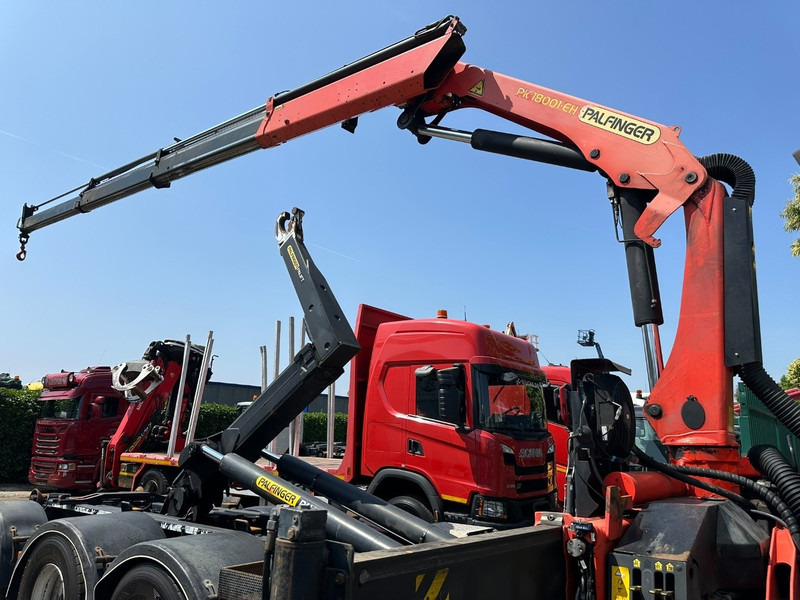 Крюковой мультилифт, Автоманипулятор MAN TGS 35.400 8x4 TRIDEM HOOKLIFT T22 + CRANE PALFINGER PK 18001 EH + RADIO - EURO 5 - LIFT/STEERING AXLE - BE TRUCK: фото 9