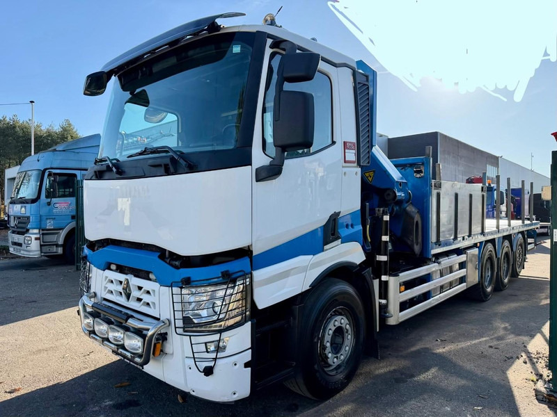 Renault C480 8x4 TRIDEM + CRANE (20m!) PALFINGER PK33002-EH E (6x) - PLATFORM 8m25 - LIFT/STEERING - GOOD TIRES - BE TRUCK - Автоманипулятор: фото 3 Renault C480 8x4 TRIDEM + CRANE (20m!) PALFINGER PK33002-EH E (6x) - PLATFORM 8m25 - LIFT/STEERING - GOOD TIRES - BE TRUCK - Автоманипулятор: фото 3