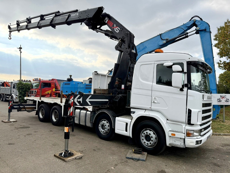 Scania 114C-380 8x4 + CRANE HIAB 700 E-5 - PLATFORM 6m80 + TWISTLOCKS - MANUAL - RETARDER - STEEL SPRING / BIG AXLE HUB REDUCTION  - AP ACHSEN - Автоманипулятор: фото 1 Scania 114C-380 8x4 + CRANE HIAB 700 E-5 - PLATFORM 6m80 + TWISTLOCKS - MANUAL - RETARDER - STEEL SPRING / BIG AXLE HUB REDUCTION  - AP ACHSEN - Автоманипулятор: фото 1
