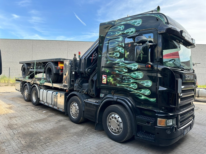 Scania R620 8x2 + KRAN HIAB 800EP-5 HiPro - RETARDER - LIFT/STEERING AXLE - HIGHLINE SLEEPER - LEATHER - ALCOA - Грузовик бортовой/ Платформа, Автоманипулятор: фото 1 Scania R620 8x2 + KRAN HIAB 800EP-5 HiPro - RETARDER - LIFT/STEERING AXLE - HIGHLINE SLEEPER - LEATHER - ALCOA - Грузовик бортовой/ Платформа, Автоманипулятор: фото 1
