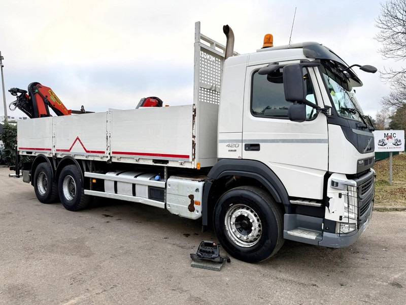 Volvo FM 420 6x4 BAUSTOFF + KRAN PALFINGER PK18502 SH B (3x) - ROTATOR - 5/6 F - TÜV 05/2026 - CG FR - PLATFORM 6m50 - I-Shift - 325.000km - STEEL SPRING / HUB REDUCTI - Грузовик бортовой/ Платформа, Автоманипулятор: фото 1 Volvo FM 420 6x4 BAUSTOFF + KRAN PALFINGER PK18502 SH B (3x) - ROTATOR - 5/6 F - TÜV 05/2026 - CG FR - PLATFORM 6m50 - I-Shift - 325.000km - STEEL SPRING / HUB REDUCTI - Грузовик бортовой/ Платформа, Автоманипулятор: фото 1