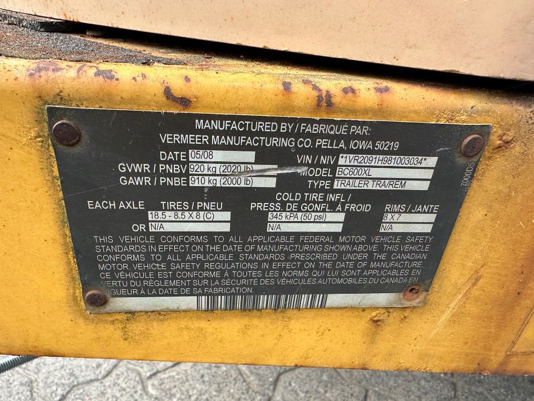 Vermeer BC 600XL - Косилка: фото 5 Vermeer BC 600XL - Косилка: фото 5