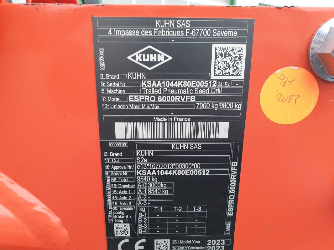 Kuhn ESPRO6000 - Сеялка: фото 3 Kuhn ESPRO6000 - Сеялка: фото 3
