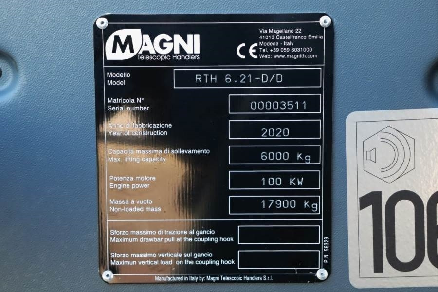Телескопический погрузчик Magni RTH 6.21-D/D 6000kg Capacity, 21m Lifting Height,: фото 6